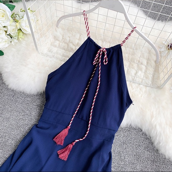 Boho Embroidery Halter Neck Dress - Picture 3 of 8